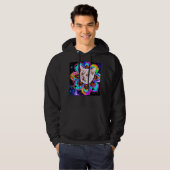Kat-gelaatbloem, googelkitten hoodie (Voorkant volledig)