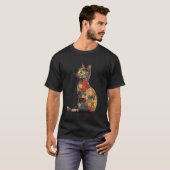 Kat Gemaakt Van Legpuzzel Kunst T-shirt (Voorkant volledig)