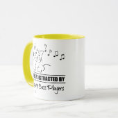 Kat Gemakkelijk Vervormd door Upright Bass-spelers Mok (Voorkant links)