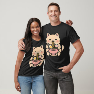 Kat Genieten van Ramen Bowl T-shirt