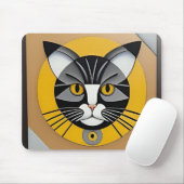 Kat Geometrische Kunst Muismat (Met muis)