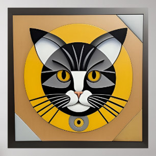 Kat Geometrische Kunst Poster