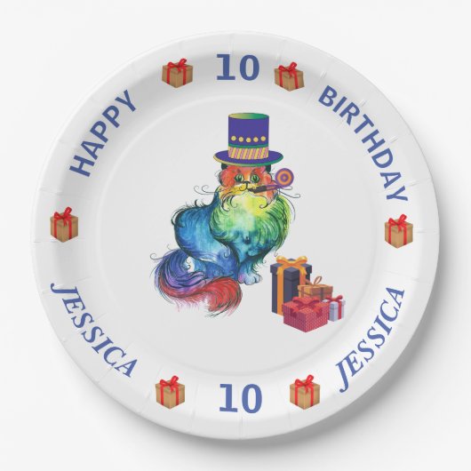 Kat gepersonaliseerd Bord voor partijpapier (Voorkant)