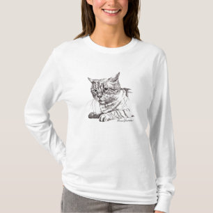 Kat, geperturiseerd t-shirt