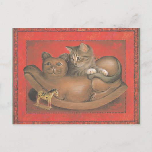 Kat Gepiliseerd Briefkaart (Voorkant)