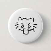 Kat geschokt ronde button 5,7 cm (Voorkant)