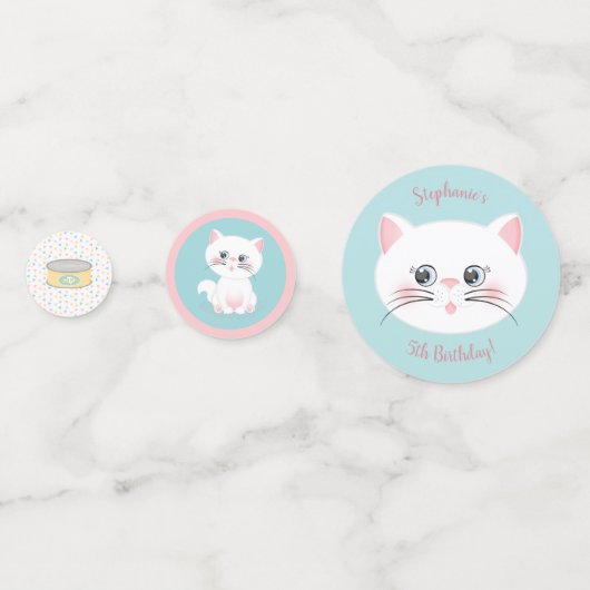 Kat Gesponnen op dag van geboorte Confetti (Voorkanten)