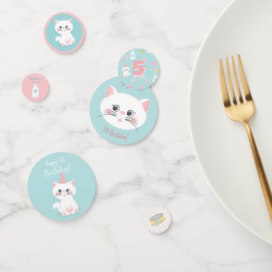 Kat Gesponnen op dag van geboorte Confetti (Groep)