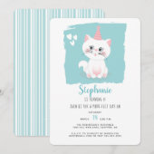 Kat Gesponnen op dag van geboorte Kaart (Voorkant / Achterkant)