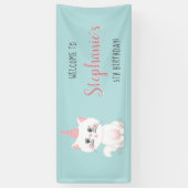 Kat Gesponnen op dag van geboorte Spandoek (Verticaal)