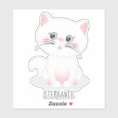 Kat Gesponnen op dag van geboorte Sticker (Vel)