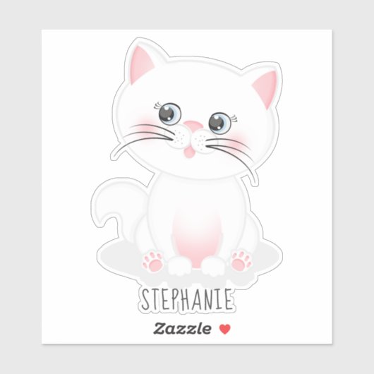 Kat Gesponnen op dag van geboorte Sticker (Vel)