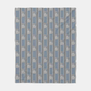Kat gestreept fleece deken