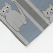 Kat gestreept fleece deken (Hoek)