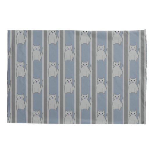 Kat gestreept kussensloop (Achterkant)