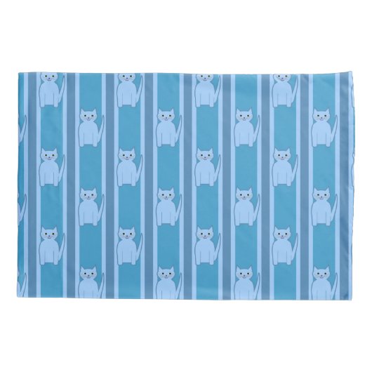 Kat gestreept kussensloop (Achterkant)