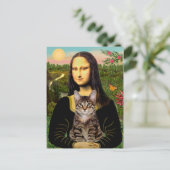 KAT (Gestreept) - Mona Lisa Briefkaart (Staand voorkant)