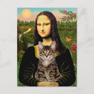 KAT (Gestreept) - Mona Lisa Briefkaart