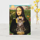 KAT (Gestreept) - Mona Lisa Kaart (Gele Bloem)