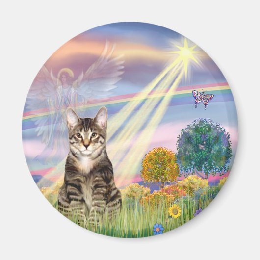Kat (Gestreept) - Wolkenengel Magneet (Voorkant)