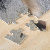 Kat geteisterd door de wind op zee legpuzzel (Zijkant)