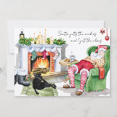 Kat Gets De Elfen Grappig Kerstmis Groet Kaart (Voorkant)