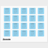 Kat Gevoelens Grafiek Vierkante Sticker (Vel)