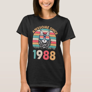 Kat Geweldig Sinds 1988 Verjaardag Voor Mij 34 Jr T-shirt