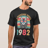 Kat Geweldige sinds 1982 Fijne verjaardag voor mij T-shirt (Voorkant)