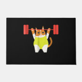 Kat-gewicht optillen Funny Cat Lover Workout Deurmat (Voorkant)