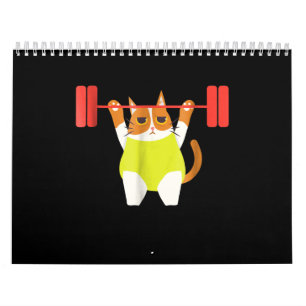 Kat-gewicht optillen Funny Cat Lover Workout Kalender