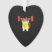 Kat-gewicht optillen Funny Cat Lover Workout Ornament (voorkant)