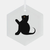 Kat Gezegde Hallo Glas Ornament (Achterkant)