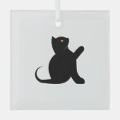 Kat Gezegde Hallo Glas Ornament (Voorkant)