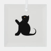 Kat Gezegde Hallo Glas Ornament (Achterkant)