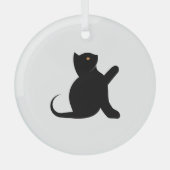 Kat Gezegde Hallo Glas Ornament (Voorkant)