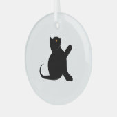 Kat Gezegde Hallo Glas Ornament (Voorkant links)