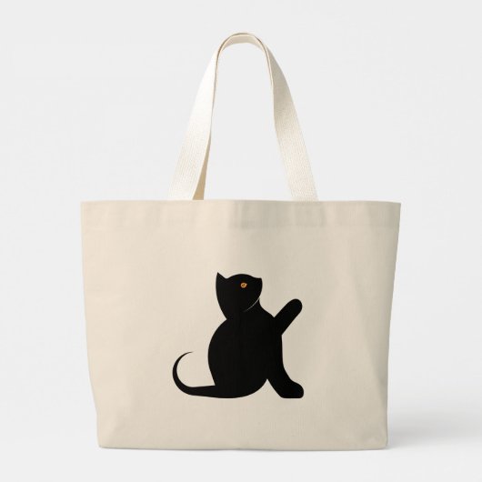 Kat Gezegde Hallo Grote Tote Bag (Achterkant)