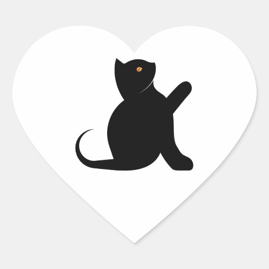 Kat Gezegde Hallo Hart Sticker (Voorkant)