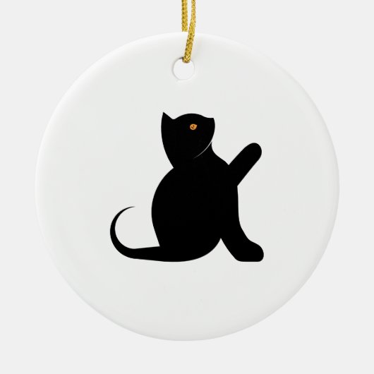 Kat Gezegde Hallo Keramisch Ornament (Voorkant)
