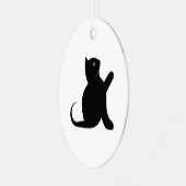 Kat Gezegde Hallo Metalen Ornament (Voorkant links)
