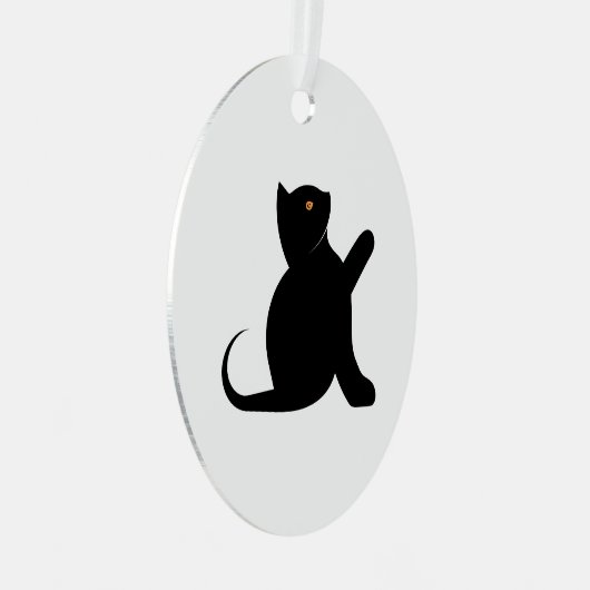 Kat Gezegde Hallo Metalen Ornament (Voorkant Rechts)
