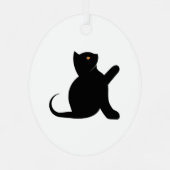 Kat Gezegde Hallo Metalen Ornament (Achterkant)