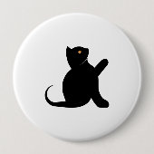 Kat Gezegde Hallo Ronde Button 4,0 Cm (Voorkant)