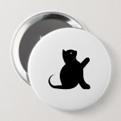 Kat Gezegde Hallo Ronde Button 4,0 Cm (Voorkant /achterkant)