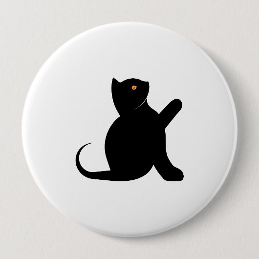 Kat Gezegde Hallo Ronde Button 4,0 Cm (Voorkant)