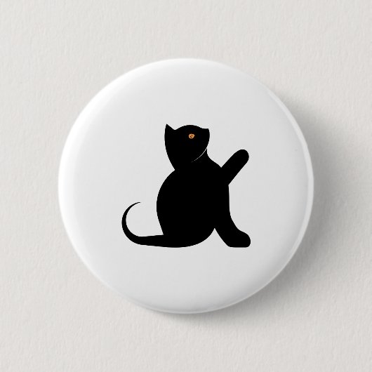 Kat Gezegde Hallo Ronde Button 5,7 Cm (Voorkant)