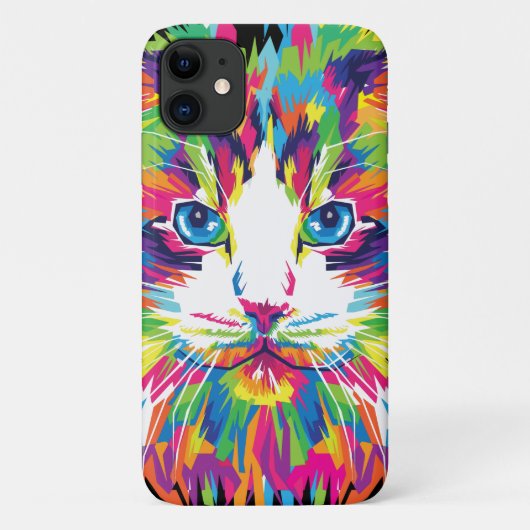 Kat Gezicht Geometrisch Prismatisch Ontwerp-32453 Case-Mate iPhone Case (Achterkant)