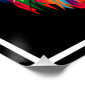 Kat Gezicht Geometrisch Prismatisch Ontwerp-32453 Perfect Poster (Hoek)