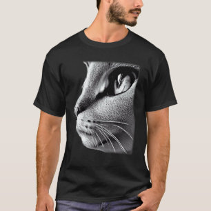 Kat gezicht grafisch  dier huisdier  chagrijnig po t-shirt